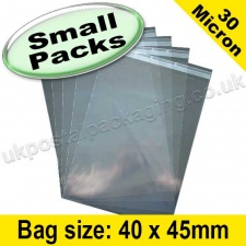 Olympus, Cello Bag, with re-seal flaps, Size 40 x 45mm - Pack of 200