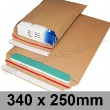 EzePack, Rigid corrugated cardboard envelope, 340 x 250mm - Single Sample