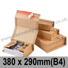 ColomPac Corrugated Wraparound/Book Box, 380 x 290 x 80mm (B4) - Single Sample