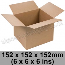 Single Wall Cartons 152 x 152 x 152mm (6 x 6 x 6 ins) - Pack of 25