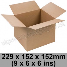 Single Wall Cartons 229 x 152 x 152mm (9 x 6 x 6 ins) - Pack of 25