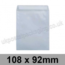 EzePack, Glassine Bag, 108 x 92mm, Peel & Seal - Box of 1,000