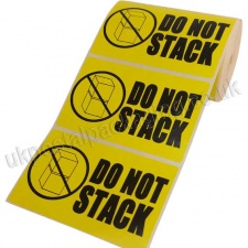 Do Not Stack, Yellow Labels, 101.6 x 63.5mm - Roll of 500