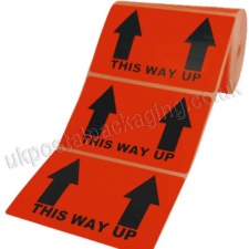 This Way Up, Red Labels, 101.6 x 63.5mm - Roll of 500