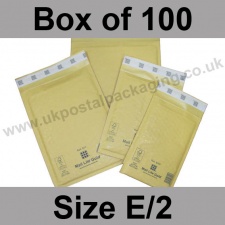 Mail Lite, Gold Bubble Lined Padded Bags, Size E/2 - Box of 100