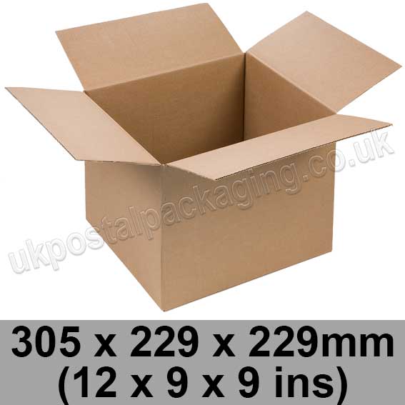Single Wall Cartons 305 x 229 x 229mm (12 x 9 x 9 ins) - Pack of 25