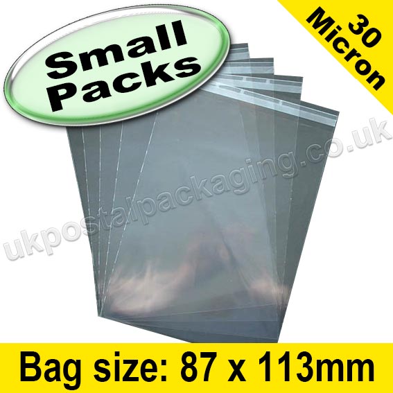 Olympus, Cello Bag, with re-seal flaps, Size 87 x 113mm - Pack of 200