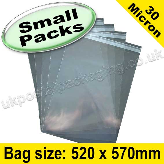 Olympus, Cello Bag, with re-seal flaps, Size 520 x 570mm - Small Packs