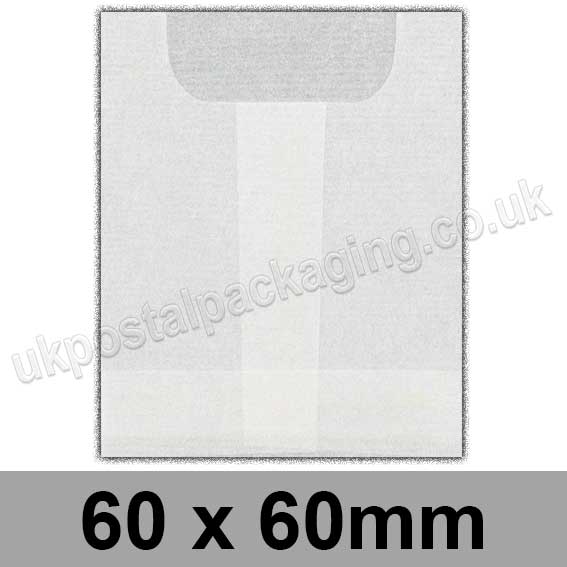 EzePack, Glassine Bag, 60 x 60mm - Box of 1,000