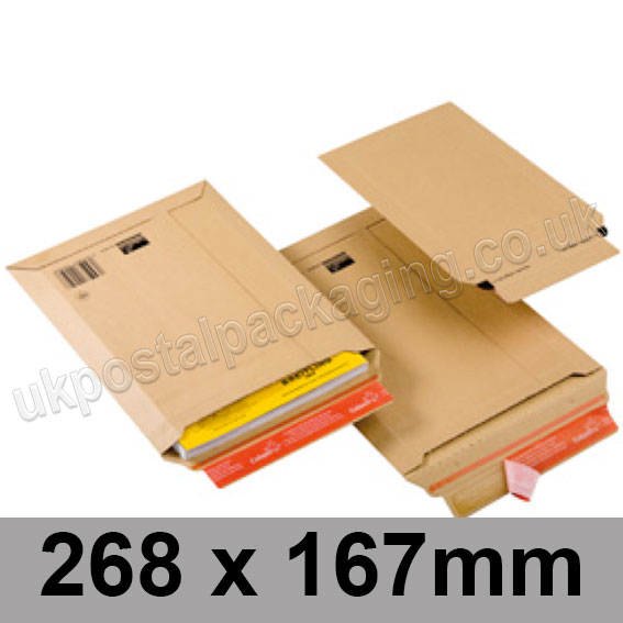 ColomPac, Rigid corrugated cardboard envelope, 268 x 167mm - Pack of 20