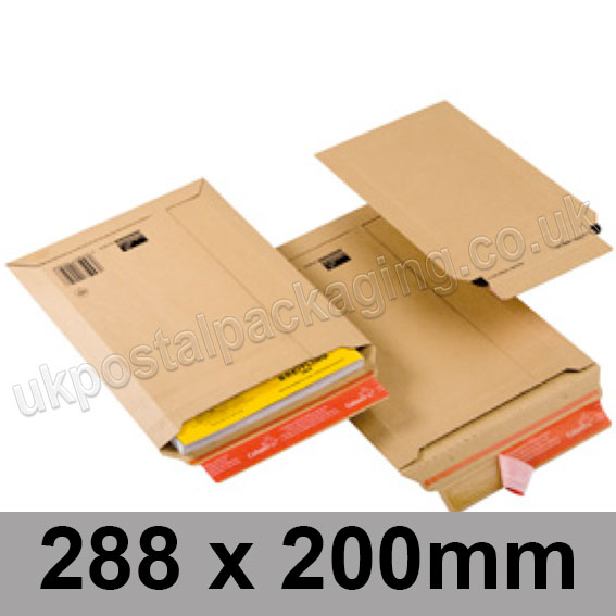 ColomPac, Rigid corrugated cardboard envelope, 288 x 200mm - Pack of 20