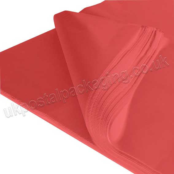 Machine Glazed (MG), Acid Free, Tissue Paper, 500 x 750mm, Red - Pack of 480 sheets