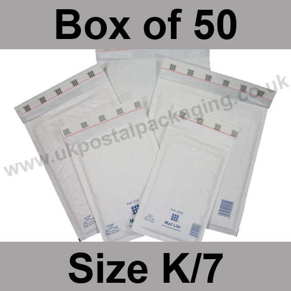 UCGOU Bubble Mailers 7.25x12 Inch White 25 Pack Poly Padded Envelopes On